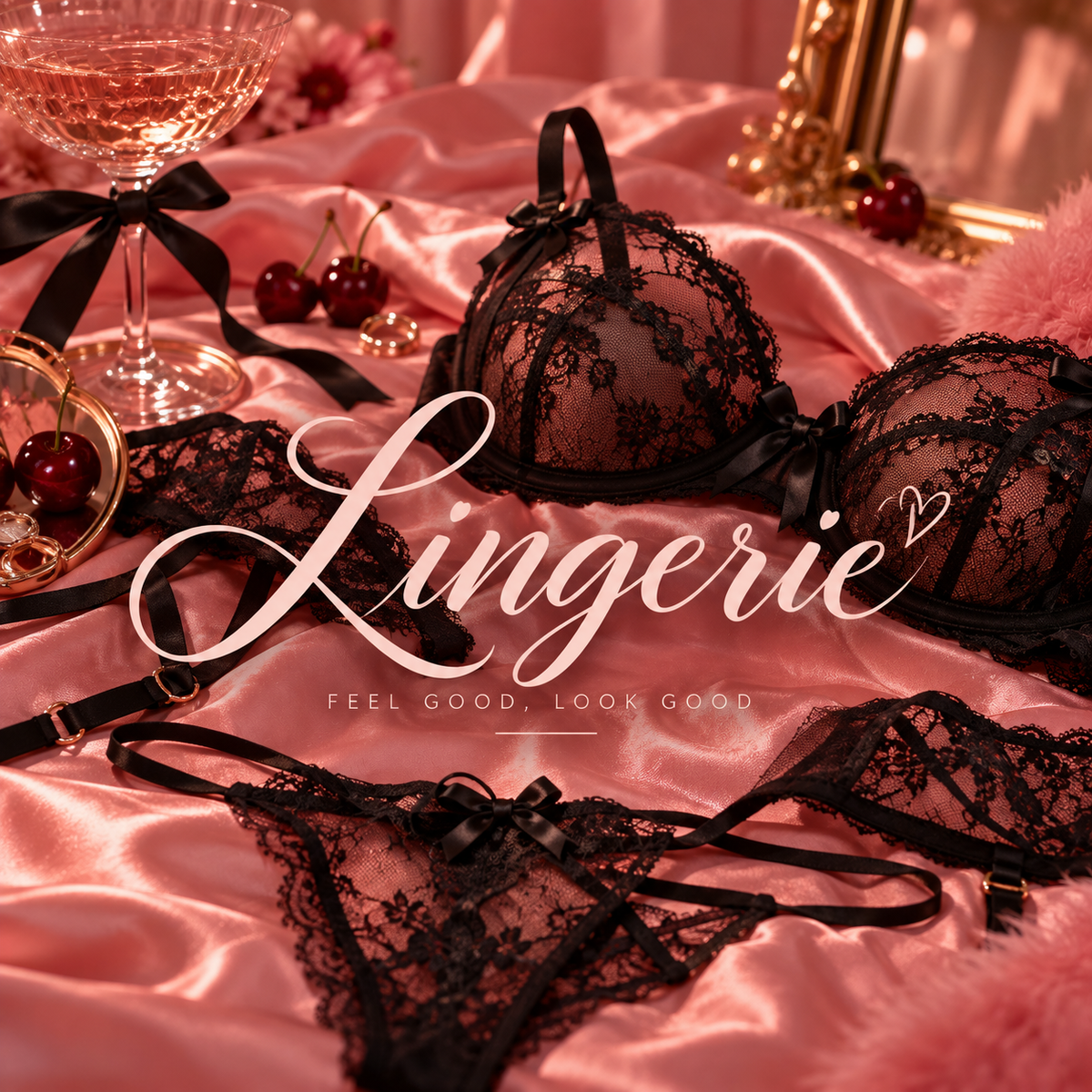 Black lace lingerie collection - Naughty Little Thing