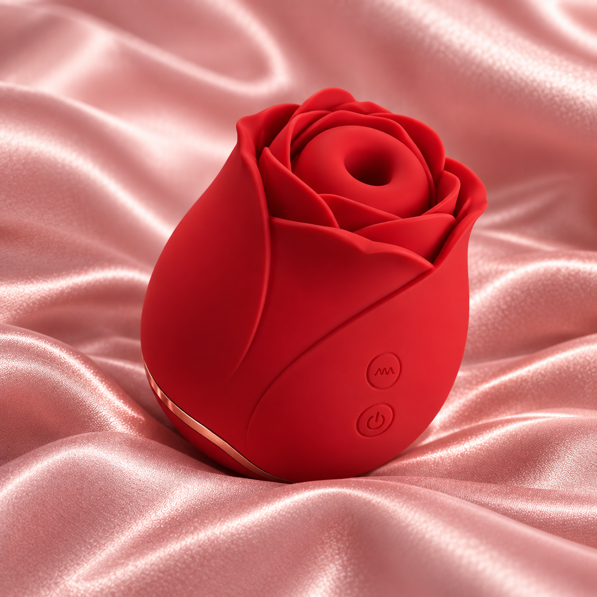 Rosé red rose-shaped vibrator - Naughty Little Thing